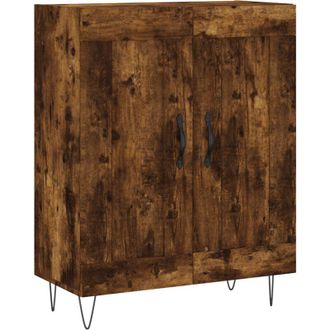 vidaXL Vidaxl - Aparador De Madera De Ingenier&iacute;a Roble Ahumado 69,5x34x90 Cm