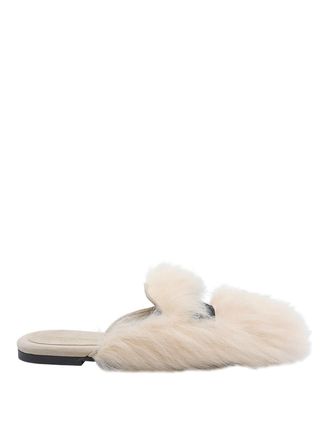 Dolce & Gabbana Shearling And Suede Slippers