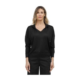 Gran Sasso Hoodies & sweatvesten, Dames, Zwart, L, Hooded Lurex Sweatshirt