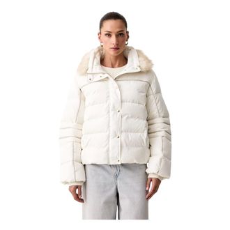 Liu Jo Piumino trapuntato con colletto in teddy - - Jackets - Donna - Beige - M