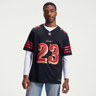 Nike Christian McCaffrey San Francisco 49ers Rivalries Collection Nike Mens Dri-FIT NFL Limited Jersey in Black | 31NM0G5Z9BF-2WZ