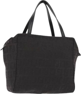 Fendi Pre-owned Handbags, female, Black, Size: ONE SIZE Pre-owned Vintage Canvas Handbag
