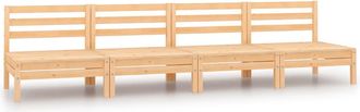 vidaXL Vidaxl - Sof&aacute;s Centrales De Jard&iacute;n 4 Unidades Madera Maciza De Pino