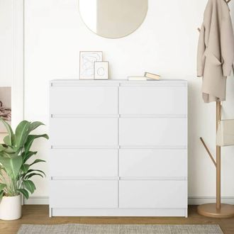 Berkfield Home Sideboard White 100x35x99 cm Engineered Wood | Size: 100 x 35 x 99 cm