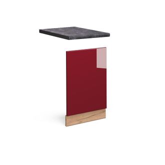 Vicco Panel Frontal Fame-line, Rojo Burdeos Alto Brillo, 45 Cm, Et Antracita
