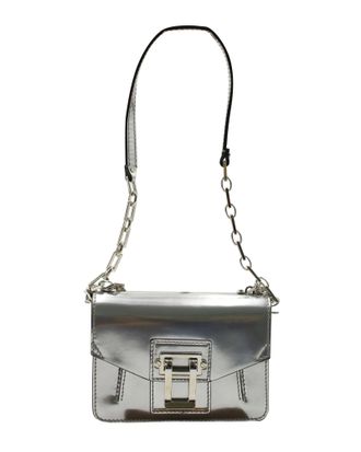 Proenza Schouler Pre-owned Womens PS1 Mini Shoulder Bag in Silver Metallic Calfskin Leather - One Size