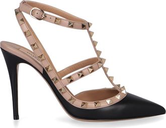 Valentino Garavani Rockstud Varnished D&eacute;collet&eacute; - Dames - Pumps - Zwart - 36 EU - Leer - Schoenen