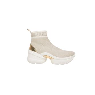 Michael Kors Schoenen, Dames, Beige, 38 EU, Polyester, Olympia Knit Bootie