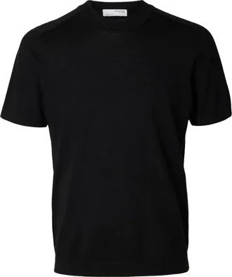 Selected Hombre, Camisetas, Negro, Talla: M