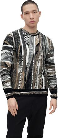 Carlo Colucci Truien & Vesten, Heren, Veelkleurig, 2Xl, Katoen, Round-neck Truien