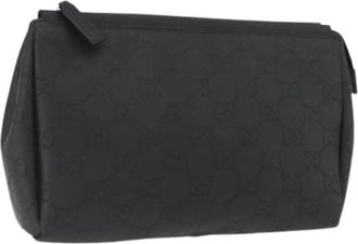 Gucci Pre-owned Nylon Clutch - Dames - Vintage Clutch - Zwart - ONE Size - Nylon - Vintage