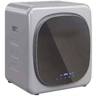 HOMCOM Homcom Secadora De Evacuaci&oacute;n 3 Kg 800w Secadora Compacta Con Pantalla T&aacute;ctil Control De Temperatura Y Tiempo Tambor Inox Bloqueo Infantil Plata