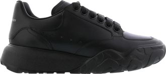 Alexander McQueen Zwarte Court Sneaker - Dames - Sneakers - Zwart - 40 1/2 EU - Schoenen
