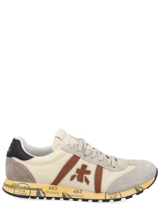 Premiata Beige Lucy Suede Accents Sneakers