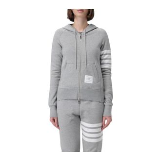 Thom Browne Zip-throughs, female, Gray, S, Grey Zip-Through Sweatshirt