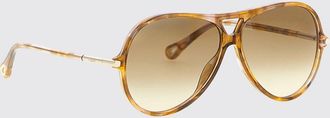 Chlo&eacute; Occhiali da sole aviator in acetato con montatura tartarugata