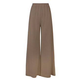 Bomboogie Pantalones Palazzo en mezcla de viscosa - Trousers - Mujer - Marr&oacute;n - XL