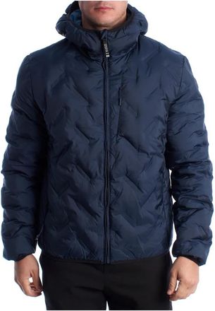 U.S.Polo Association Gewatteerde Jas met Capuchon - Heren - Winterjassen - Blauw - 2XL - Polyester - Jassen