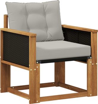 vidaXL Sof&aacute; Intermedio De Exterior Madera Maciza De Acacia Y Textileno Vidaxl