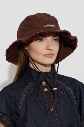 Jacquemus Hat With Raw Edge, Unisex, Brown