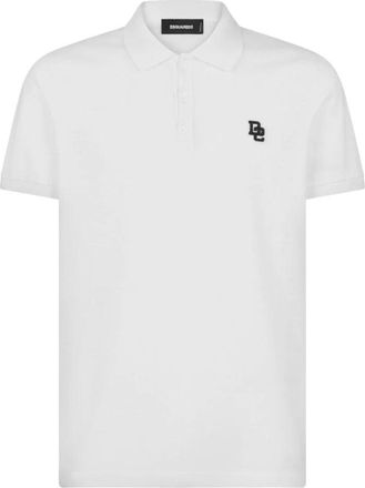 Dsquared2 Tennis Fit Polo Shirt - Heren - Polos - Wit - M - Katoen - Tops