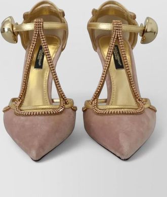 Dolce & Gabbana crystal-embellished t-strap sandals