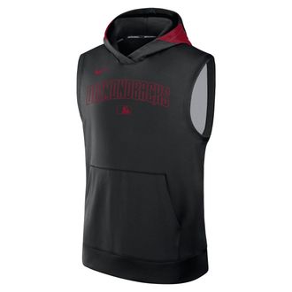 Nike Arizona Diamondbacks Authentic Collection Mens Nike Mens Dri-FIT MLB Sleeveless Pullover Hoodie in Black | 013U090NDQS-2G5