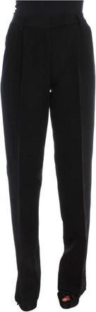 Ermanno Scervino Wijde Pijpen Broek - Dames - Wijde Broeken - Zwart - XS - Katoen - Broeken
