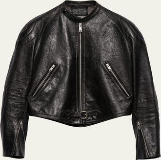 Prada Cropped Leather Jacket