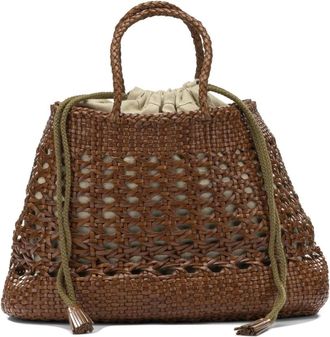 Dragon Diffusion Tassen, Dames, Bruin, ONE Size, Leer, Santa Croce Bucket Bag