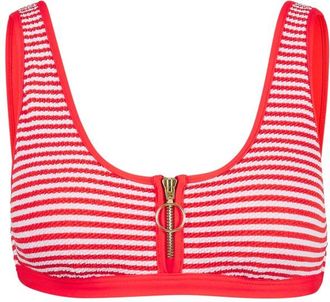 Seafolly Clubhouse Zip Front Tank Top Bikini-Top f&uuml;r Damen | rosa/rot