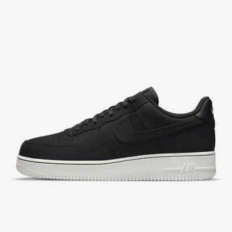 Nike Mens Air Force 1 07 LX Shoes Off Noir/Off Noir-Black Nubuck - Size UK 6