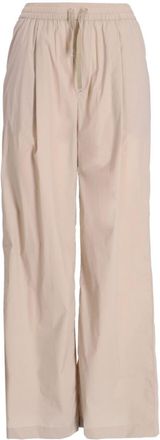 Herno wide-leg trousers - women - Cotton/Elastane/Polyester/Polyamide - 46 - Neutrals