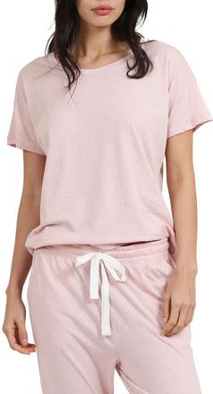 Papinelle Sleepwear Jade Short Sleeve Organic Cotton Pajama Top in Pink at Nordstrom, Size X-Small