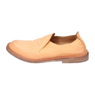 Moma Leren loafers - Dames - Loafers - Oranje - 37 EU - Leer - Schoenen