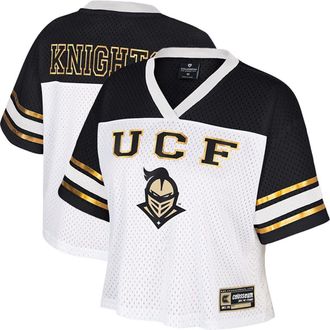 Colosseum Womens Colosseum White UCF Knights Treasure Cropped Football Jersey at Nordstrom, Size X-Large