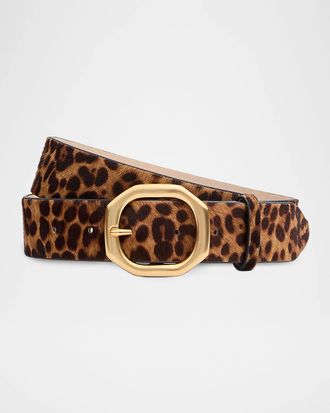 Rag & Bone Audrey Leopard Calf Hair Belt