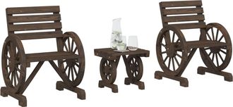 vidaXL Juego De Muebles De Jard&iacute;n 3 Piezas Madera Maciza De Abeto Vidaxl