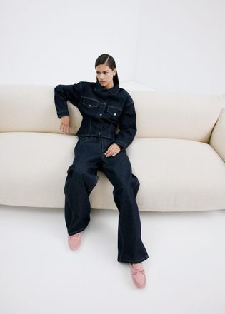 Mango Mocassini crosta di cuoio increspature rosa - Donna - 36 - MANGO