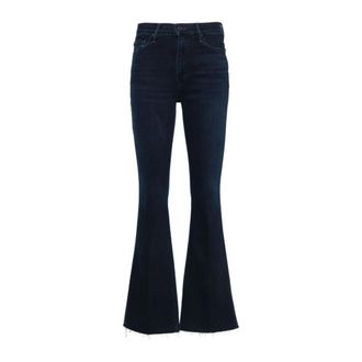 Mother Jeans, Dames, Blauw, W26, Katoen, Fray Flare Jeans