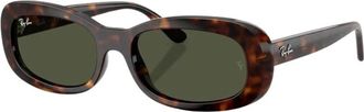 Ray-Ban Oval Zonnebrillen - Dames - Zonnebrillen - Bruin - 56 MM - Accessoires