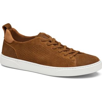 Johnston & Murphy Ollie Low Top Sneaker in Snuff Washable Suede at Nordstrom, Size 11.5