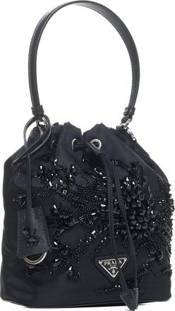 Prada Womens Mini Bucket Bag Re-Nylon Black Recycled Polyamide Shoulder