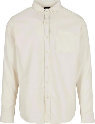 Urban Classics Heren Corduroy Overhemd (Wit zand)