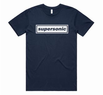 Sanfran Clothing Supersonic Top Britpop UK 90s 00s Merch Tour Rock Band 2025 Sunshine Going Unisex T-Shirt Tee Extra Large/Navy Blue