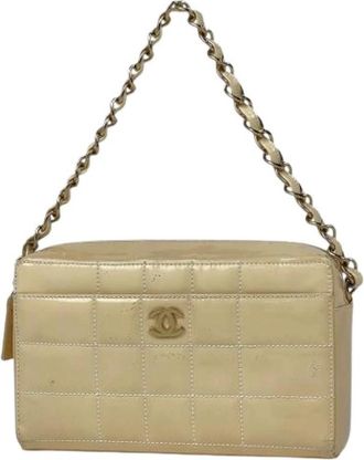 Chanel Pre-owned Vintage Schoudertas - Dames - Vintage Schoudertas - Beige - ONE Size - Leer - Vintage