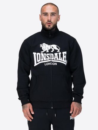 Lonsdale Sweatjacke LONSDALE BLENCARN, Herren, Gr. XXL, schwarz, wei&szlig;, Obermaterial: 60% Baumwolle, 40% Polyester, Sweatjacken Sweatjacke