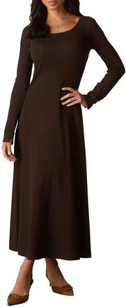 The Normal Brand Normal Rib Ls Midi Dress