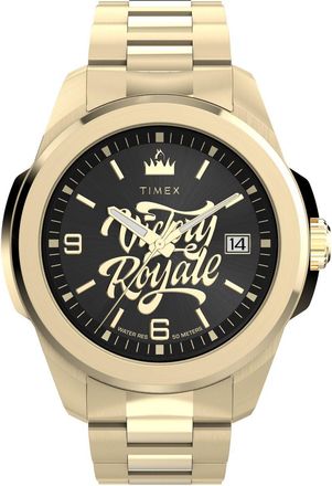 Timex X Fortnite Essex Mens Gold Watch TW2Y47200 Stainless Steel - One Size