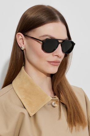 Linda Farrow Sutton Sunglasses, Unisex, Black